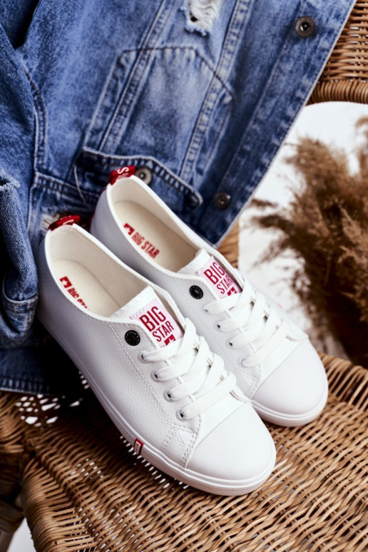 Calçado feminino de lazer Big Star GG274005 branco-vermelho