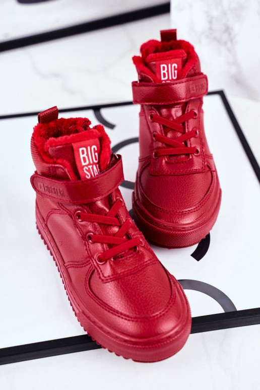 Calçado esportivo infantil aquecido Big Star GG374042 vermelho