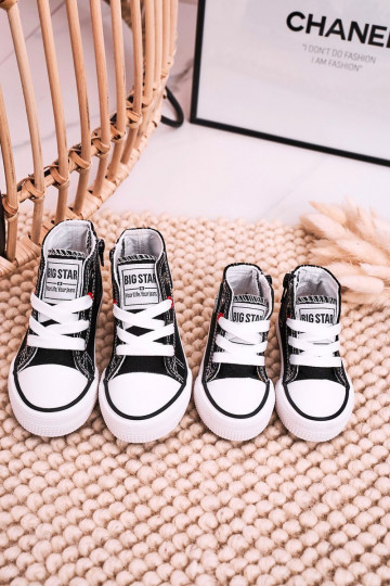 Calçado infantil de lazer com sola com zíper BIG STAR HH374188 cor preta 2