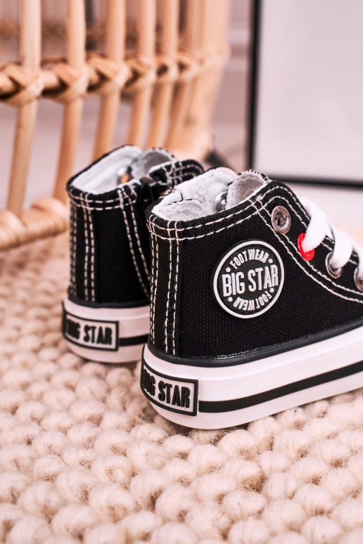 Calçado infantil de lazer com sola com zíper BIG STAR HH374188 cor preta Calçado infantil de lazer com sola com zíper BIG STAR HH374188 cor preta