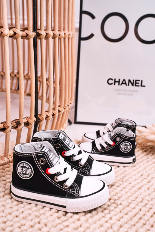 Calçado infantil de lazer com sola com zíper BIG STAR HH374188 cor preta Calçado infantil de lazer com sola com zíper BIG STAR HH374188 cor preta