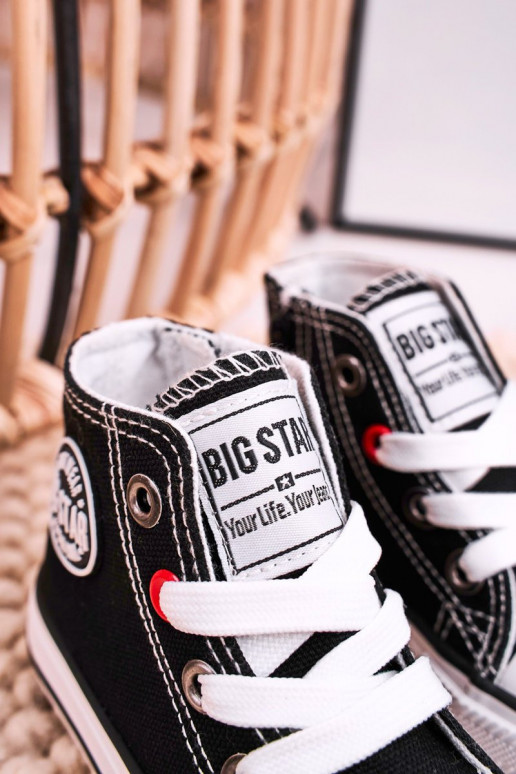 Calçado infantil de lazer com sola com zíper BIG STAR HH374188 cor preta Calçado infantil de lazer com sola com zíper BIG STAR HH374188 cor preta