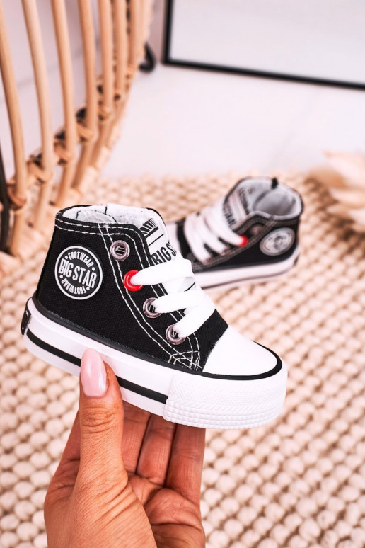 Calçado infantil de lazer com sola com zíper BIG STAR HH374188 cor preta Calçado infantil de lazer com sola com zíper BIG STAR HH374188 cor preta