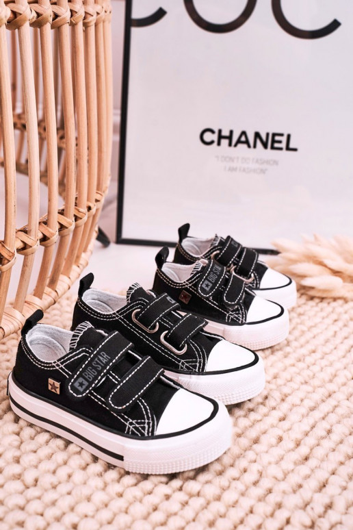 Calçado infantil de lazer com fechos adesivos BIG STAR HH374200 cor preta Calçado infantil de lazer com fechos adesivos BIG STAR HH374200 cor preta