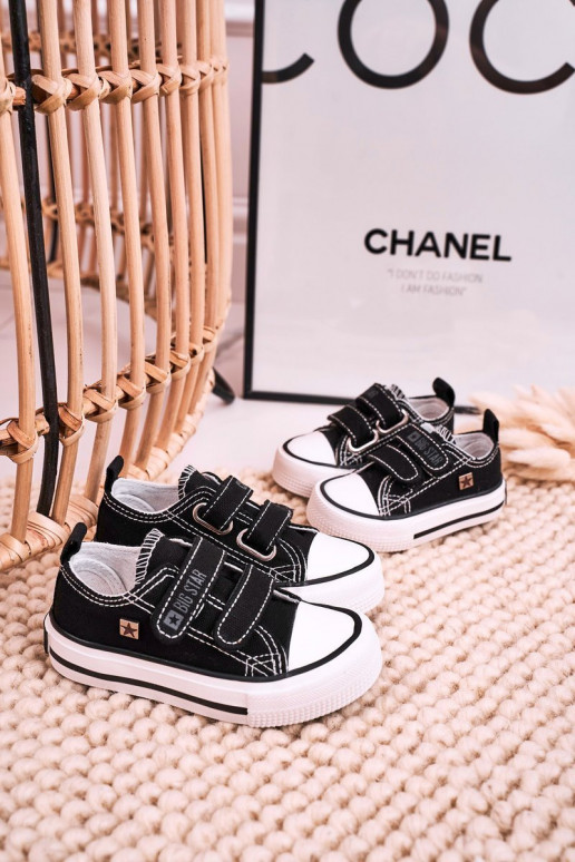 Calçado infantil de lazer com fechos adesivos BIG STAR HH374200 cor preta Calçado infantil de lazer com fechos adesivos BIG STAR HH374200 cor preta