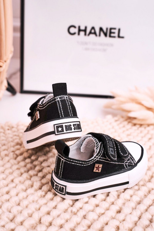 Calçado infantil de lazer com fechos adesivos BIG STAR HH374200 cor preta Calçado infantil de lazer com fechos adesivos BIG STAR HH374200 cor preta