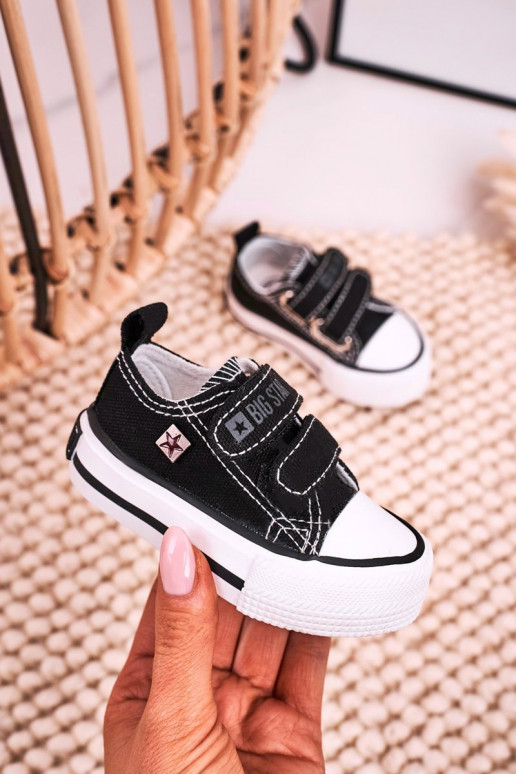 Calçado infantil de lazer com fechos adesivos BIG STAR HH374200 cor preta Calçado infantil de lazer com fechos adesivos BIG STAR HH374200 cor preta