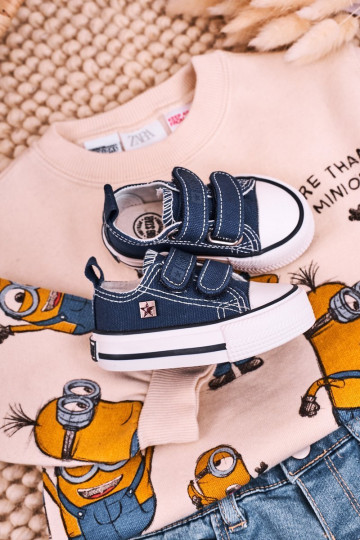 Calçado infantil de lazer com fechos adesivos BIG STAR HH374201 azul escuro