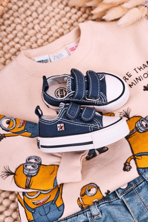 Calçado infantil de lazer com fechos adesivos BIG STAR HH374201 azul escuro Calçado infantil de lazer com fechos adesivos BIG STAR HH374201 azul escuro