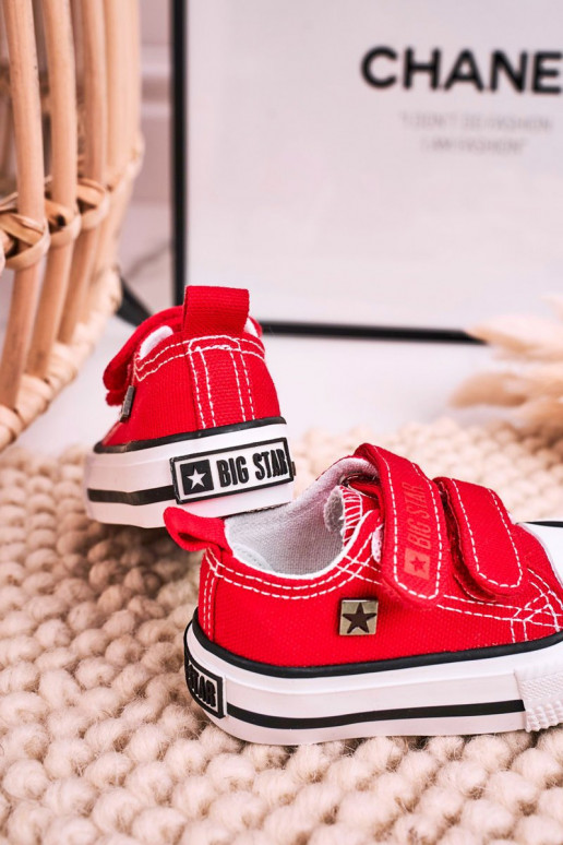 Calçado infantil de lazer com fechos adesivos BIG STAR HH374202 vermelho Calçado infantil de lazer com fechos adesivos BIG STAR HH374202 vermelho