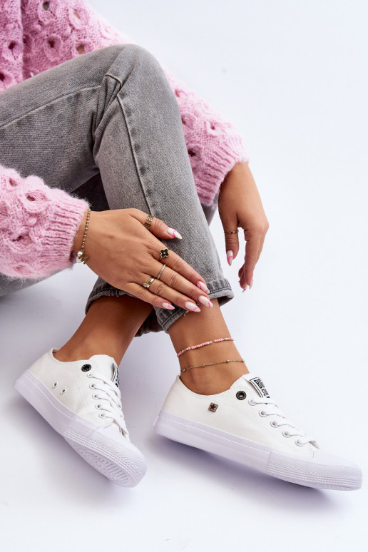 Tênis modelo clássico de sola plana BIG STAR AA274010 cor branca