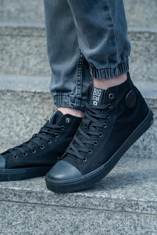 Sapatos de lazer modelo clássico com sola BIG STAR FF174550 cor preta