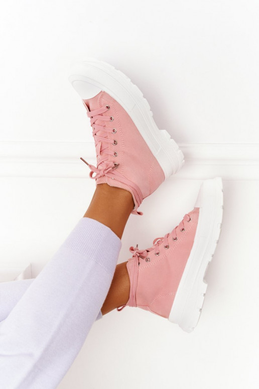 sapatos casuais Trissy rosa com sola larga