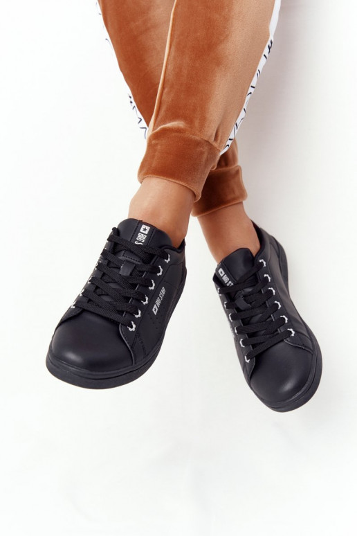 Tênis de couro natural BIG STAR DD274586 Preto e prata