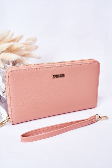 Carteira grande de couro Big Star HH674002 rosa