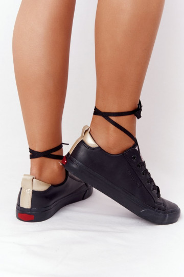 Tênis de couro natural CROSS JEANS HH2R4003C cor preta 2