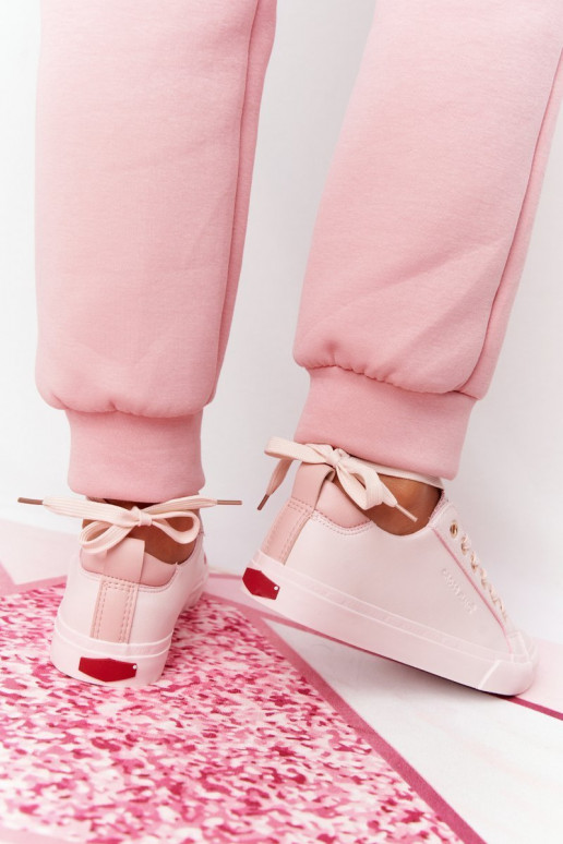 Tênis de couro natural CROSS JEANS HH2R4004C cor rosa