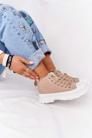 sapato casual Trissy marrom claro com sola larga