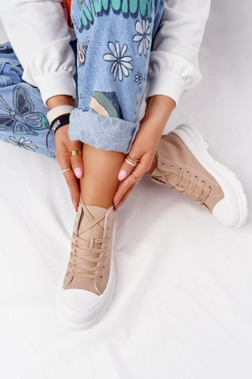 sapato casual Trissy marrom claro com sola larga 2