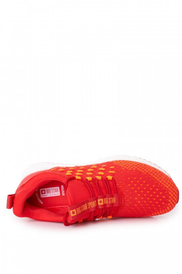 Sapatos esportivos masculinos Memory Foam Big Star FF174240 cor vermelha 2