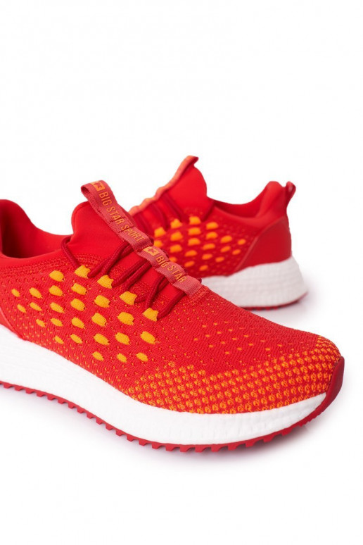 Sapatos esportivos masculinos Memory Foam Big Star FF174240 cor vermelha