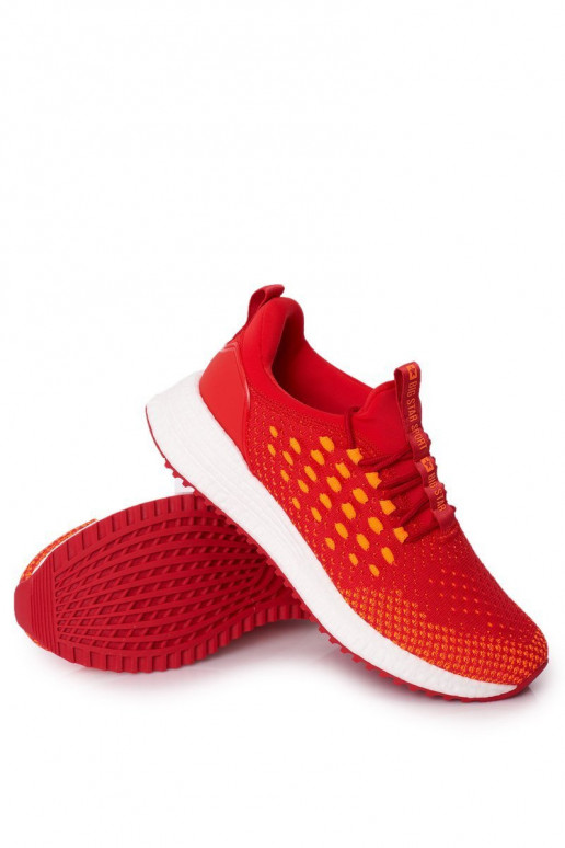 Sapatos esportivos masculinos Memory Foam Big Star FF174240 cor vermelha