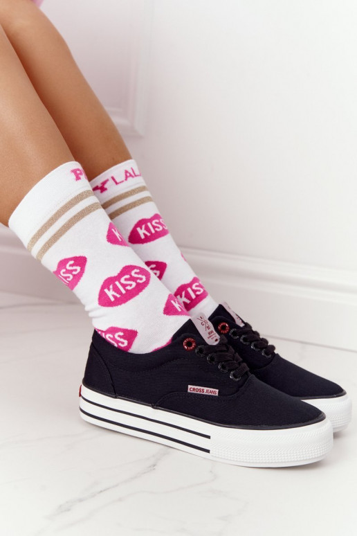 Tênis plataforma CROSS JEANS FF2R4002C preto Tênis plataforma CROSS JEANS FF2R4002C preto