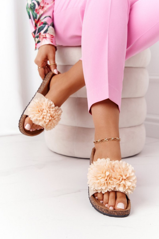 Chinelos bege Flowerbomb