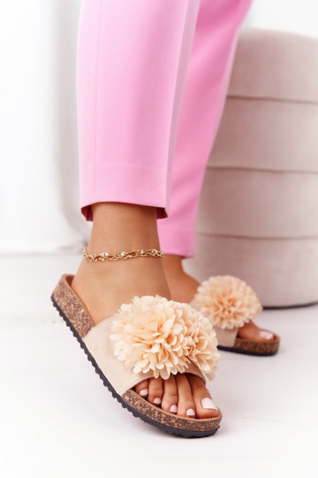 Chinelos bege Flowerbomb 2