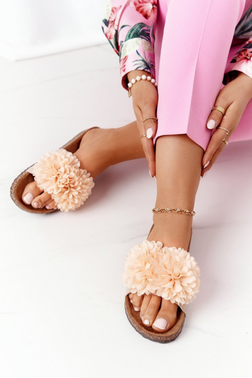 Chinelos bege Flowerbomb