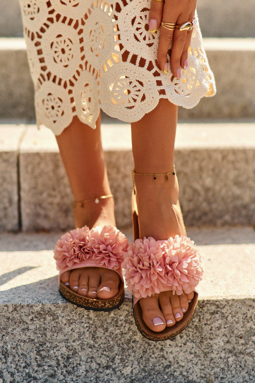 Chinelos rosa Flowerbomb