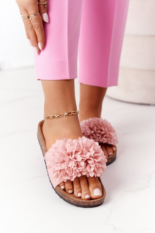 Chinelos rosa Flowerbomb