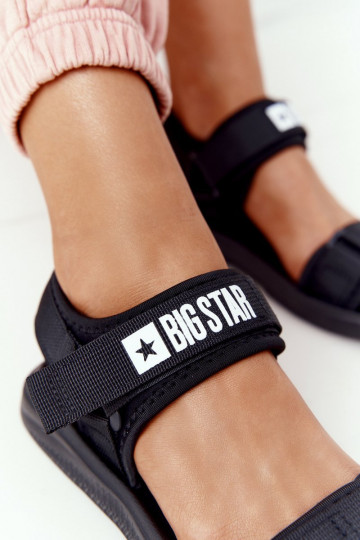 Sandálias estilo esportivo Big Star HH274A024 cor preta 2