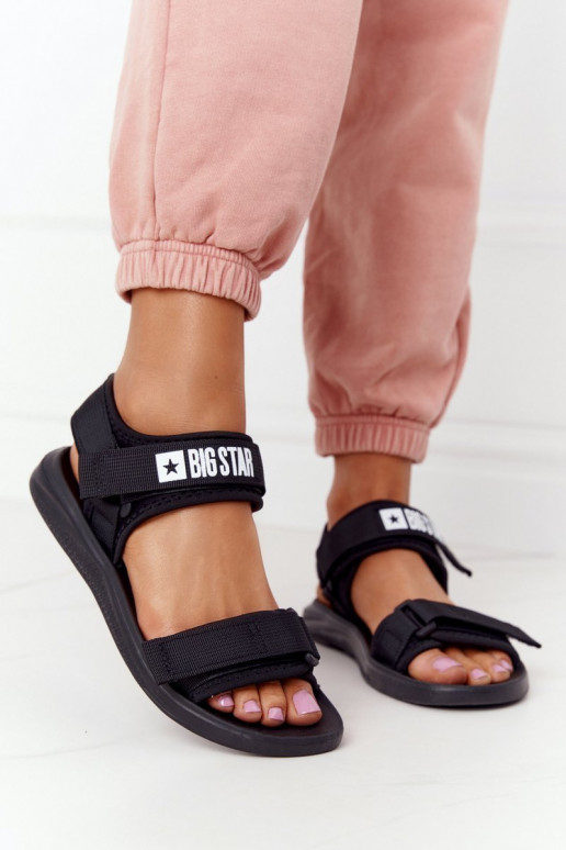 Sandálias estilo esportivo Big Star HH274A024 cor preta