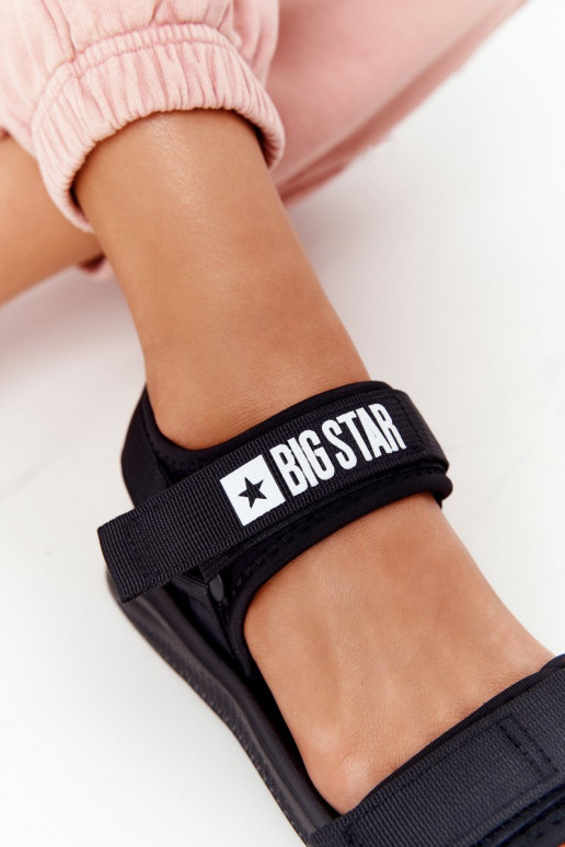 Sandálias estilo esportivo Big Star HH274A024 cor preta