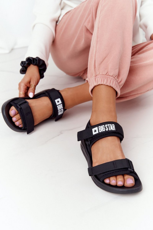 Sandálias estilo esportivo Big Star HH274A024 cor preta