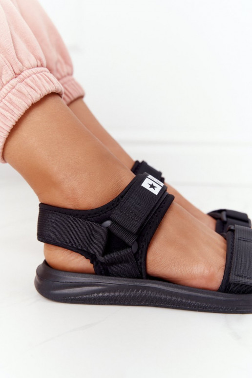 Sandálias estilo esportivo Big Star HH274A024 cor preta