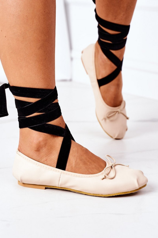 sapatilhas com fitas Lu Boo Nude sapatilhas com fitas Lu Boo Nude