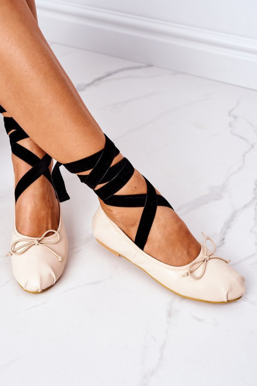 sapatilhas com fitas Lu Boo Nude sapatilhas com fitas Lu Boo Nude