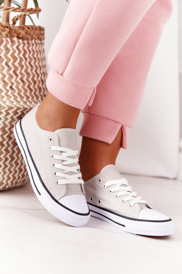 Sapatos casuais de modelo clássico na cor cinza