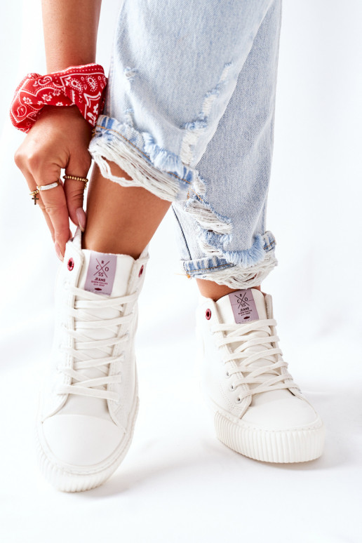 Sapatos de lazer Cross Jeans cor branca II2R4022 Sapatos de lazer Cross Jeans cor branca II2R4022