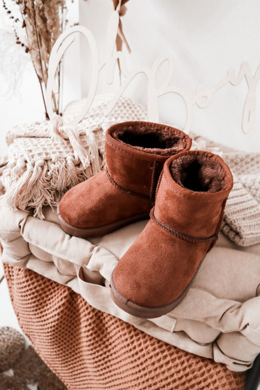 Botas quentes de inverno infantil na cor marrom Gooby Botas quentes de inverno infantil na cor marrom Gooby