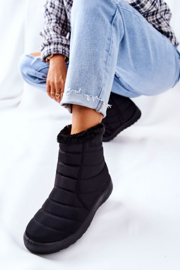 Botas femininas de neve aquecidas na cor preta Mezyss 2