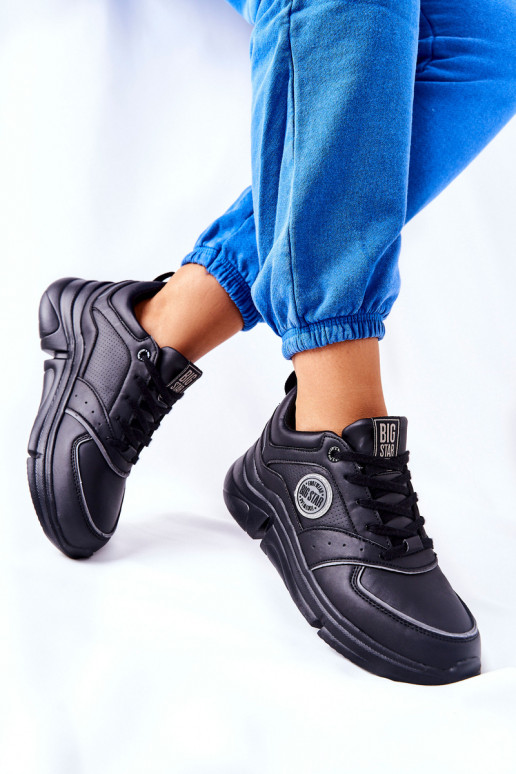 Calçado estilo esportivo com plataforma Big Star II274313 cor preta Calçado estilo esportivo com plataforma Big Star II274313 cor preta