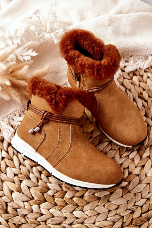 Botas de neve infantis Big Star BB374058BS castanho Botas de neve infantis Big Star BB374058BS castanho