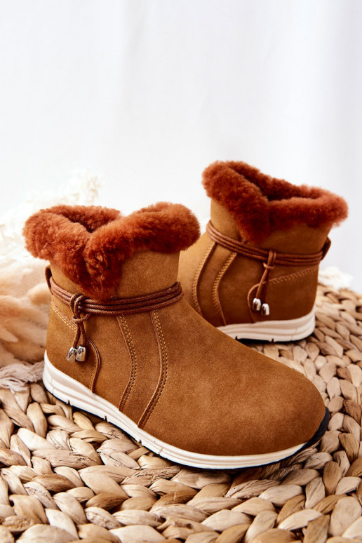 Botas de neve infantis Big Star BB374058BS castanho