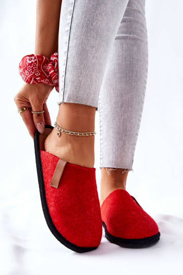 Chinelos caseiros II267002 cor vermelho-marrom 2