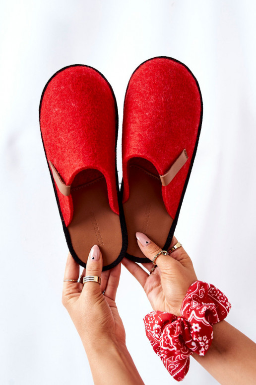 Chinelos caseiros II267002 cor vermelho-marrom Chinelos caseiros II267002 cor vermelho-marrom