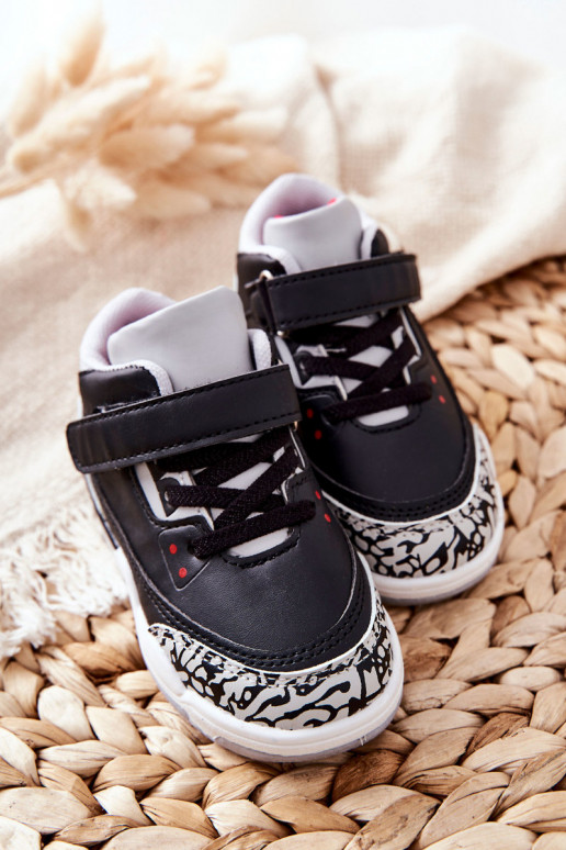 Tênis infantil Linho preto e vermelho