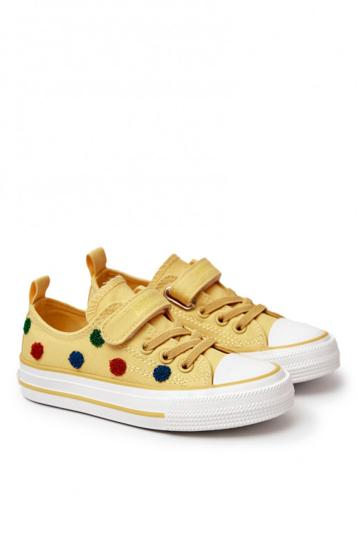 Calçado casual infantil com fechos adesivos BIG STAR JJ374056 cor amarela